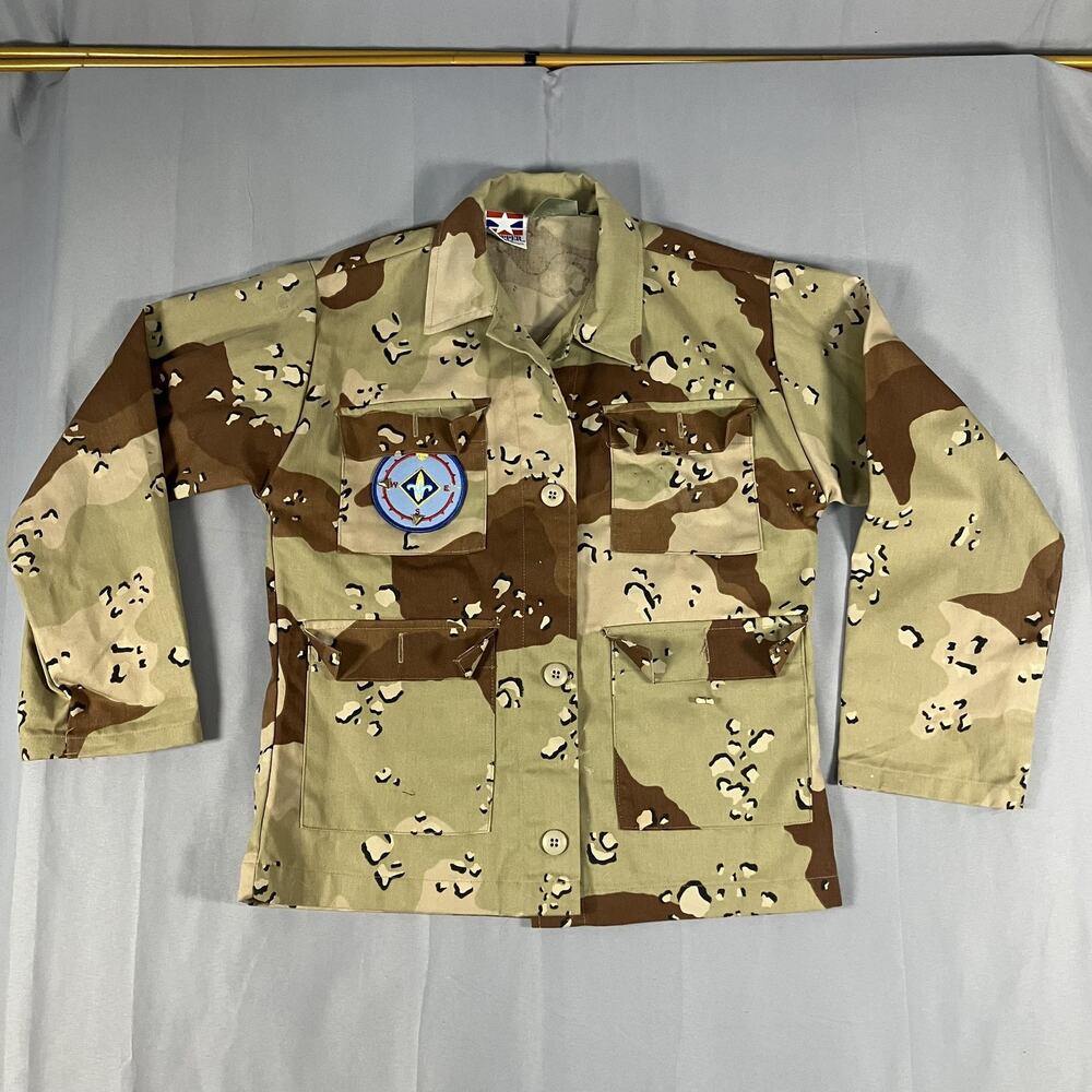 Vintage Propper BDU Jacket Youth 14 Desert‎ Camo Field Shirt 4 Pocket BSA 00s